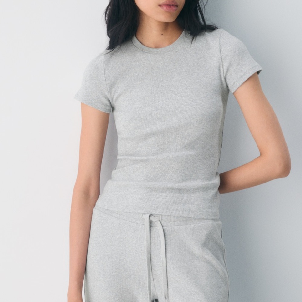 Aritzia HomeStretch Rib Crew T-Shirt